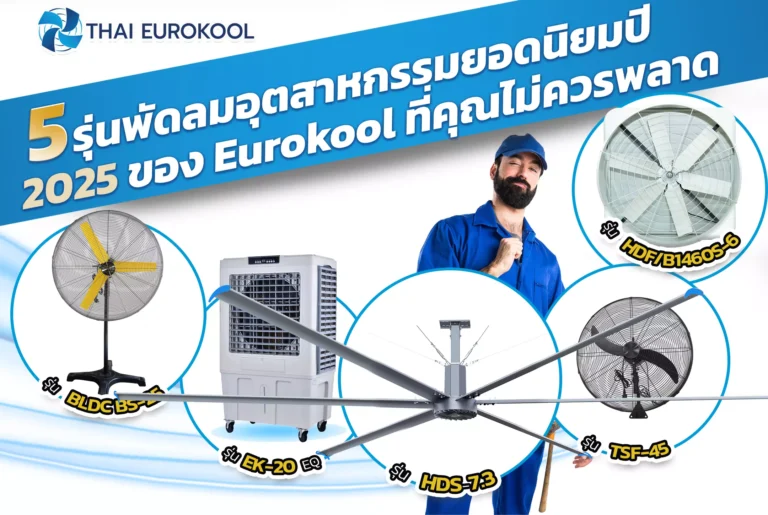 5 รุ่นพัดลมอุตสาหกรรมยอดนิยมปี 2025 ของ Eurokool ที่คุณไม่ควรพลาด