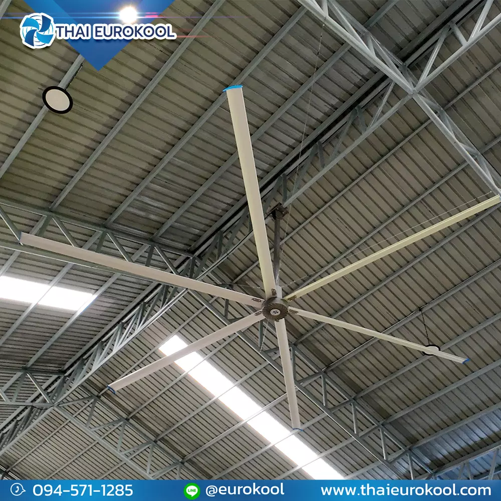พัดลมยักษ์เพดาน EP370 ขนาด 3.7 เมตร
